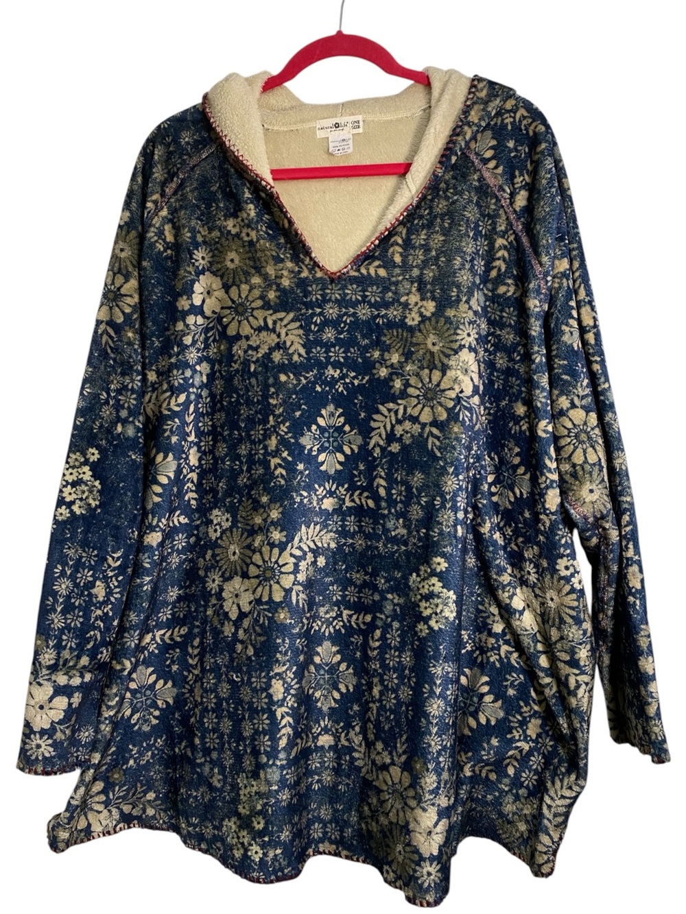 Natural Life Plush Oversize Cozy Hooded Pullover